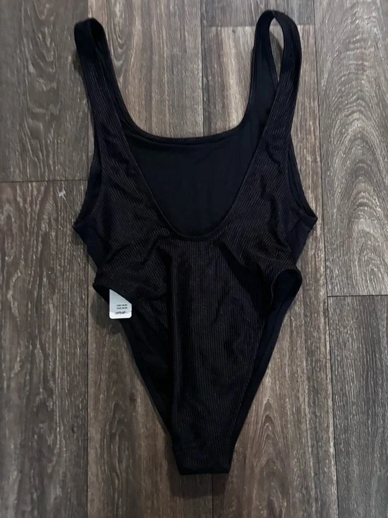 Aerie Shine Rib Birthday Scoop Cheekiest One Piece Swimsuit - Picture 4 of 7